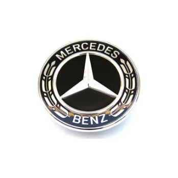 Znak automobilu Znak na kapotu / Logo na kapotu Mercedes-Benz - černo stříbrný (55mm) EIC-110