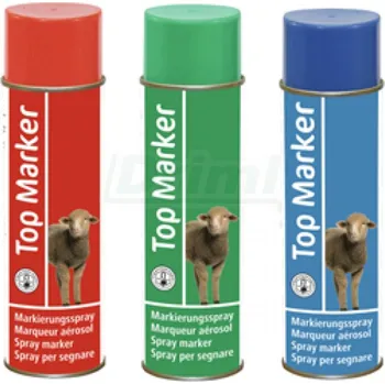 Chov hospodářského zvířete Značkovací sprej Top Marker - 500 ml, speciál pro ovce - červený