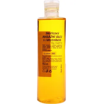 Masážní přípravek Top gold Olej masažní skořicový s rakytníkem 250ml