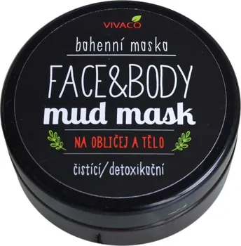 Pleťový krém Vivaco Mud mask bahenní maska na obličej a tělo 200 ml