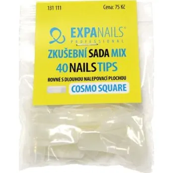 Expa Nails Nehtové tipy Cosmo Square rovné Zkušební sada 40ks
