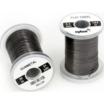 Plochá lametka Sybai Flat Tinsel 0,4mm Gunmetal