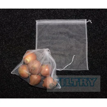 Pytlík na ovoce a zeleninu 25 x 25 cm tyl bílý