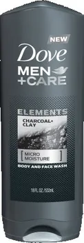 Tělový krém Dove Men+Care Charcoal & Clay Body And Face Wash sprchový gel 400 ml