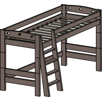 Dětská postel Barevné horní spaní z masivu pro děti FIJA V, mořené horní spaní 90x200 ROALHOLZ
