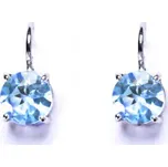 Stříbrné náušnice, přírodní topaz sky, náušnice ze stříbra, NK 1357