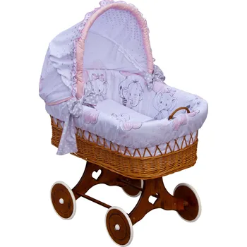 Kolébka pro miminko Boudička na Mojžíšův košík pro miminko - Scarlett Gusto - růžová