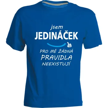 Chlapecké tričko TUKAN AGENCY Dětské tričko Jedináček Barva: Modrá královská, Velikost: S 110/116