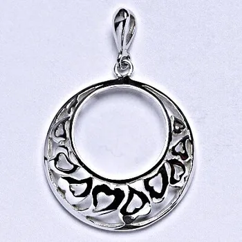 Přívěsek Stříbrný přívěsek,srdce, přívěsek ze stříbra, P 975/22