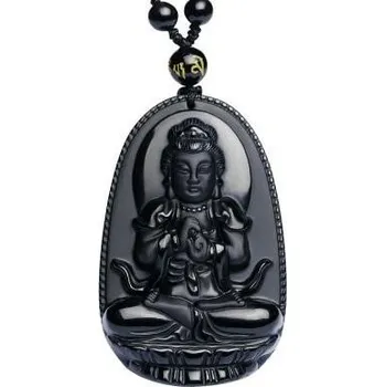 Přívěsek Blingstar Přívěsek Buddha + Korále III - Obsidián - 1575