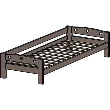 Dětská postel ROALHOLZ mořená postel se zábranou FIJA A 90x200 moření