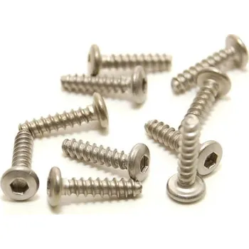 RC vybavení PN Racing M2×8 Titanium Button Head Hex Tapping Screw (10 ks)