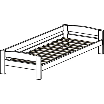 Dětská postel ROALHOLZ bílá postel se zábranou ELEA A 90x200 bílá