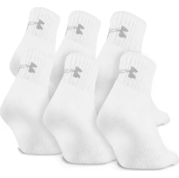 Under Armour Charged Cotton 2.0 Quarter Socks 6-pack bílé