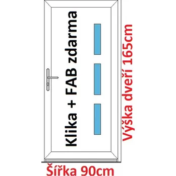 Vchodové dveře Vchodové plastové dveře Soft Julie 90x165 cm - Akce!