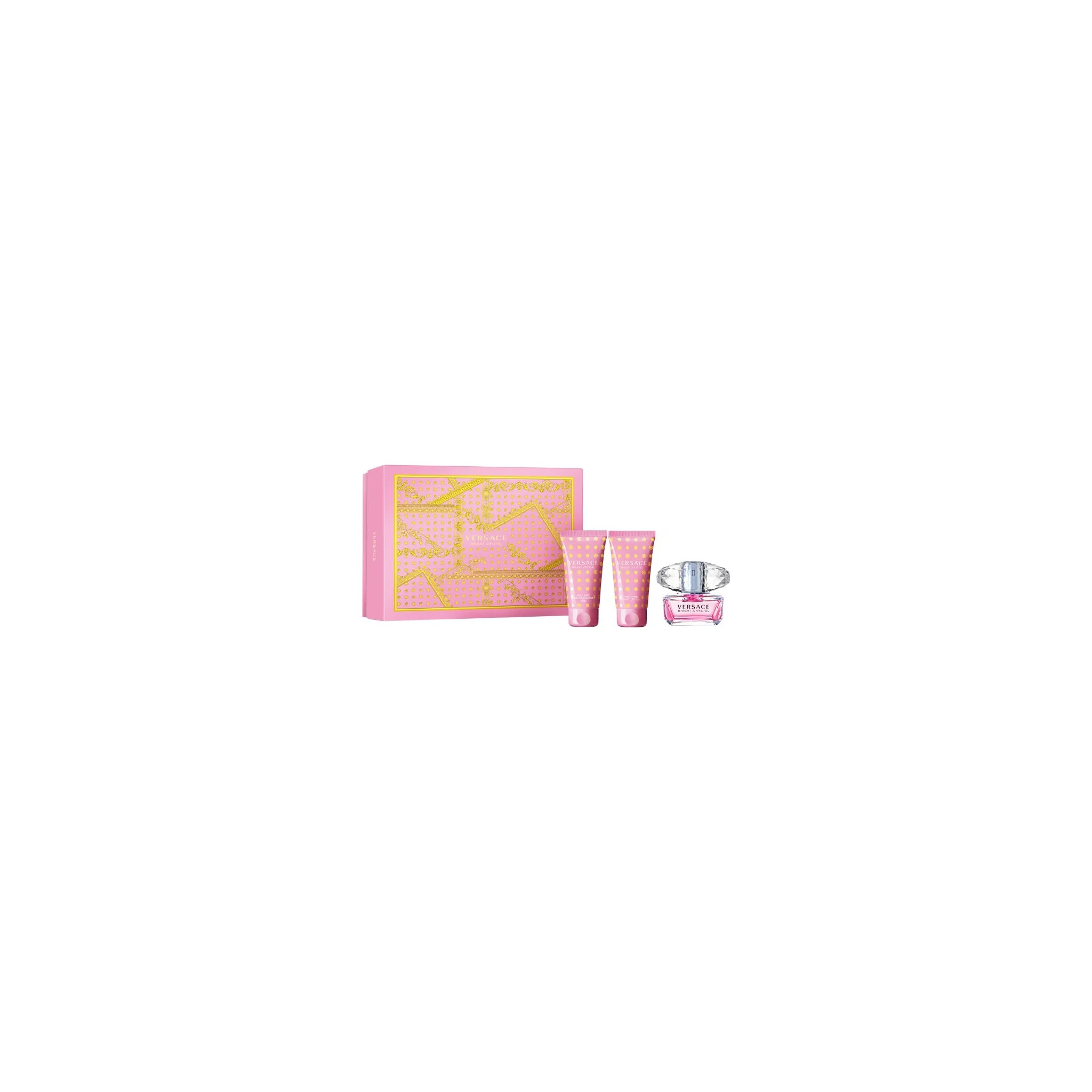 Fotografie 2 - Dámský parfém Versace Bright Crystal W EDT 50 ml + tělové mléko 50 ml + sprchový gel 50 ml
