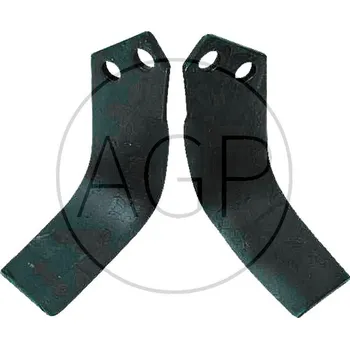 Příslušenství k frézce Frézovací nůž pravý RES zahnutý 190 x 128 vhodný pro Krone půdní frézy, rotavátory