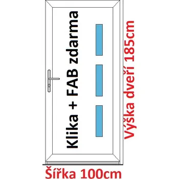 Vchodové dveře Vchodové plastové dveře Soft Julie 100x185 cm - Akce!