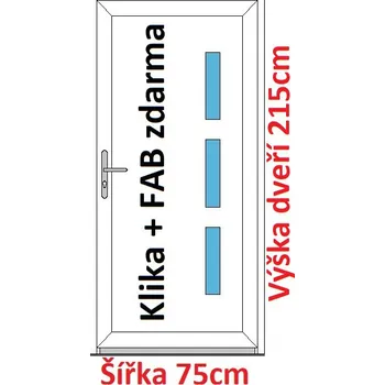 Vchodové dveře Vchodové plastové dveře Soft Julie 75x215 cm - Akce!
