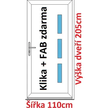 Vchodové dveře Vchodové plastové dveře Soft Julie 110x205 cm - Akce!