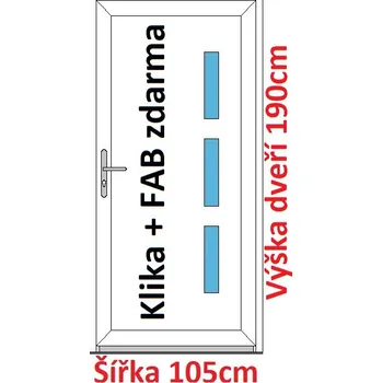 Vchodové dveře Vchodové plastové dveře Soft Julie 105x190 cm - Akce!