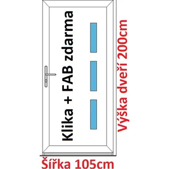 Vchodové dveře Vchodové plastové dveře Soft Julie 105x200 cm - Akce!