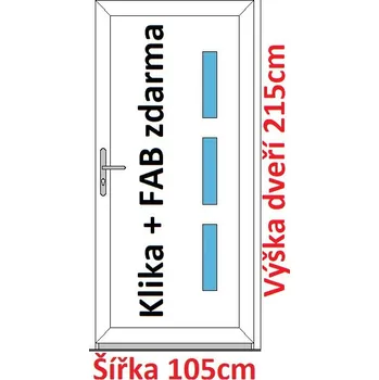 Vchodové dveře Vchodové plastové dveře Soft Julie 105x215 cm - Akce!