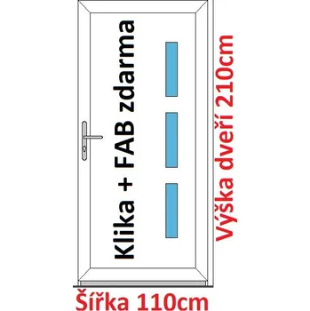 Vchodové dveře Vchodové plastové dveře Soft Julie 110x210 cm - Akce!