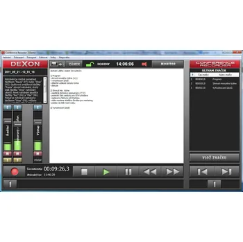 Příslušenství ke zvukové technice DEXON software pro záznam jednání - Conference Recorder 2.2.4
