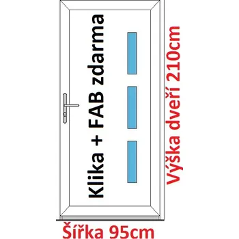 Vchodové dveře Vchodové plastové dveře Soft Julie 95x210 cm - Akce!