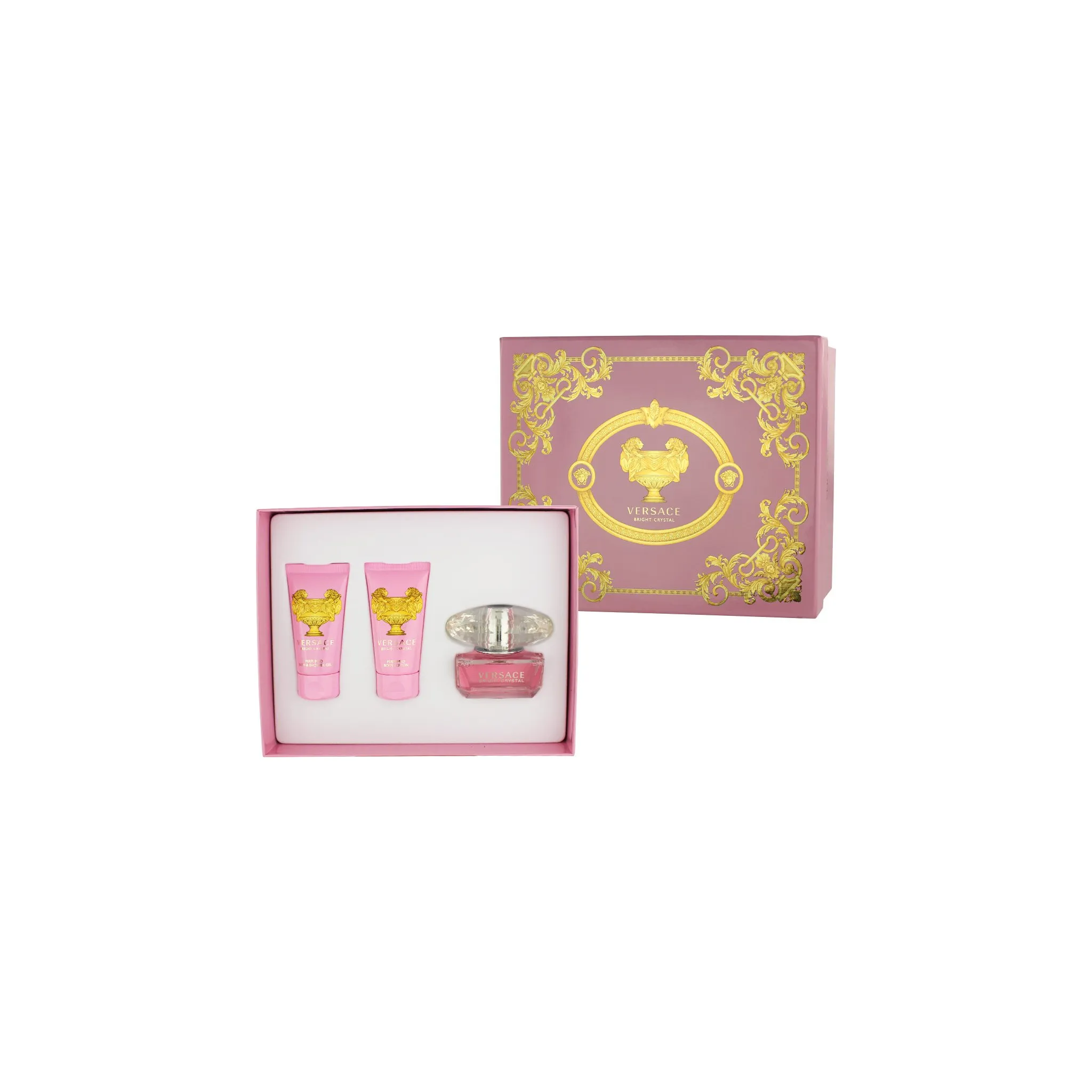Fotografie 1 - Dámský parfém Versace Bright Crystal W EDT 50 ml + tělové mléko 50 ml + sprchový gel 50 ml