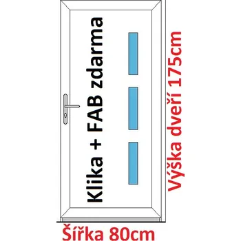 Vchodové dveře Vchodové plastové dveře Soft Julie 80x175 cm - Akce!
