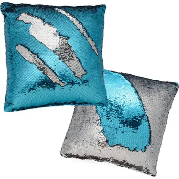 Povlak na dekorativní polštářek DAALO Kouzelné povlaky na polštáře BELLA, modro - stříbrná