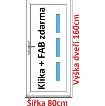 Vchodové dveře Vchodové plastové dveře Soft Julie 80x160 cm - Akce!