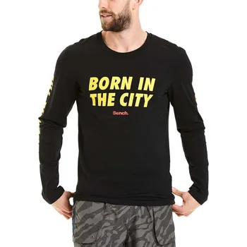 Pánská móda BENCH triko - Graphic L/S Black Beauty (BK11179) velikost: M