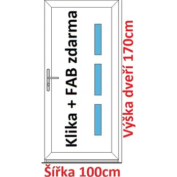Vchodové dveře Vchodové plastové dveře Soft Julie 100x170 cm - Akce!