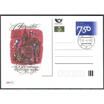 Poštovní známka Česká pošta (2005) CDV 96 O - P 115 - Chomutov - razítko