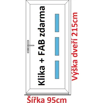 Vchodové dveře Vchodové plastové dveře Soft Julie 95x215 cm - Akce!