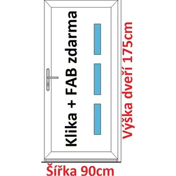 Vchodové dveře Vchodové plastové dveře Soft Julie 90x175 cm - Akce!
