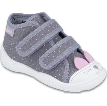 Dívčí tenisky tenisky plátěnky kecky Befado 212P059 šedé puntíkované se zvířátkem velikost: 26