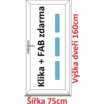 Vchodové dveře Vchodové plastové dveře Soft Julie 75x160 cm - Akce!
