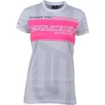 Crussis dámské triko krátky rukáv pruh (bílá/růžová)