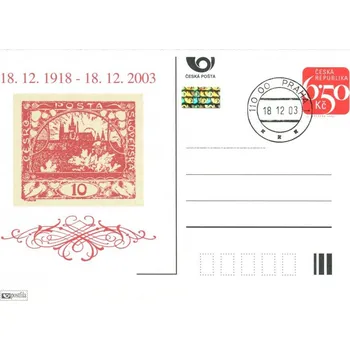 Poštovní známka Česká pošta (2003) CDV 87 O - P 96 - 1918 - 2003 - razítko