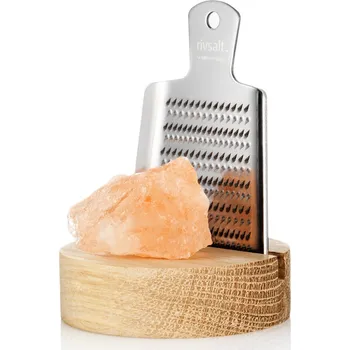 Kořenka rivsalt RIVSALT s krystalem pravé himálajské soli a struhadlem, malá