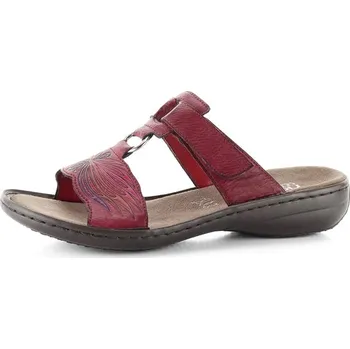 Recenze Rieker 608X3-35 červené 37 Dámské pantofle Recenze Rieker 608X3-35 červené 37