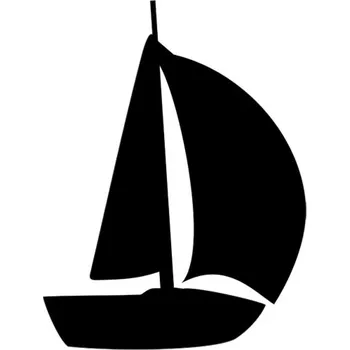 Samolepicí dekorace na vozidlo Samolepka silueta jachta na auto a motorku, tuning nálepka (3843)