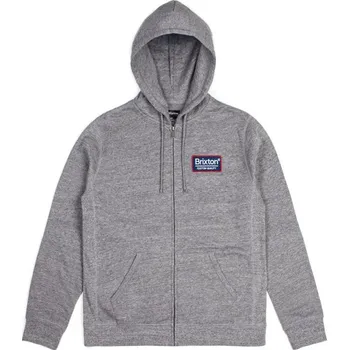 Pánská mikina BRIXTON mikina - Palmer Heather Grey (HTGRY) velikost: M