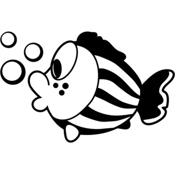 Samolepicí dekorace na vozidlo Samolepka rybička na auto a motorku, tuning nálepka (2490)