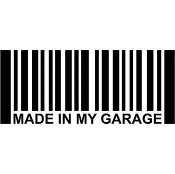 Samolepicí dekorace na vozidlo Samolepka nápis MADE IN MY GARAGE na auto a motorku, tuning nálepka (25215)