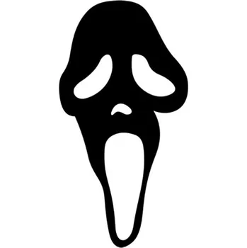 Samolepicí dekorace na vozidlo Samolepka scream maska na auto a motorku, tuning nálepka (3054)